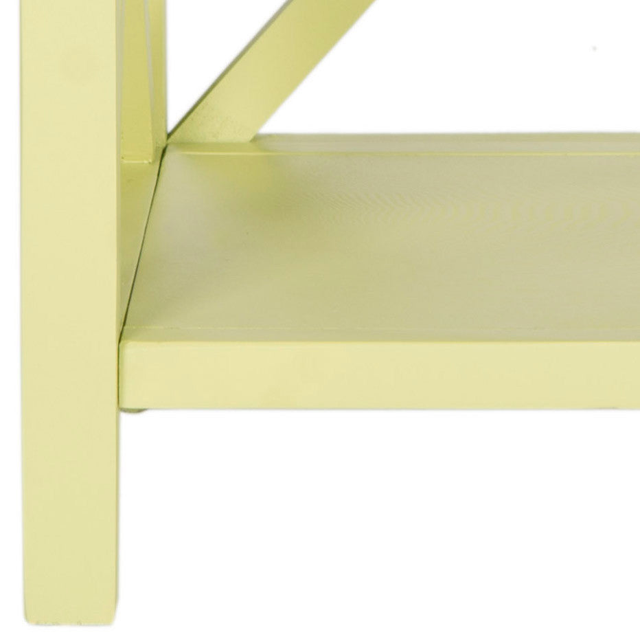 Safavieh Candence Cross Back End Table, Split Pea