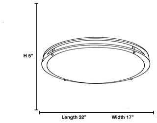 Access Lighting 20468LEDD/ACR Solero Oval 1 Light 32-1/2"W - Bronze