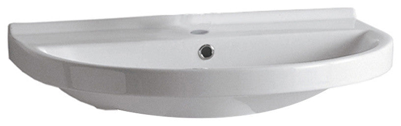 Isabella Collection U-Shaped Wall Mount Basin With Single Hole Faucet Drilling
