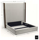 Nativa Interiors Irenne Plain Bed, Flax, King, High Headboard