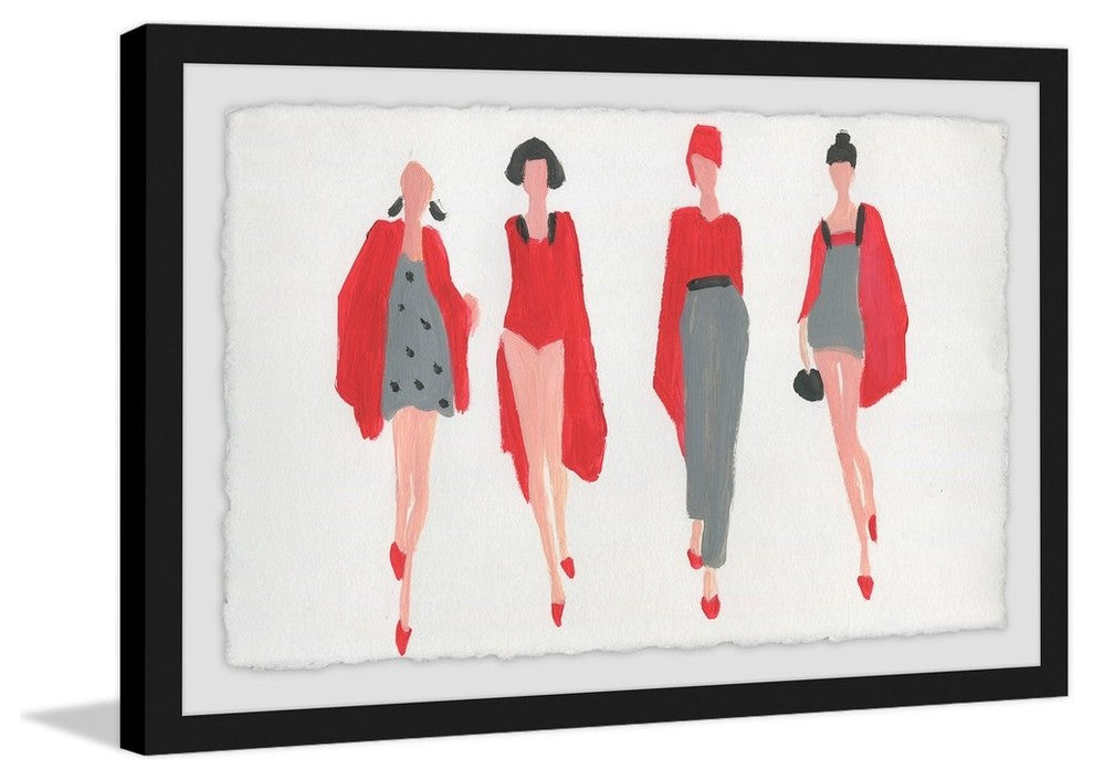 "Obsession Rouge" Framed Painting Print, 18"x12"