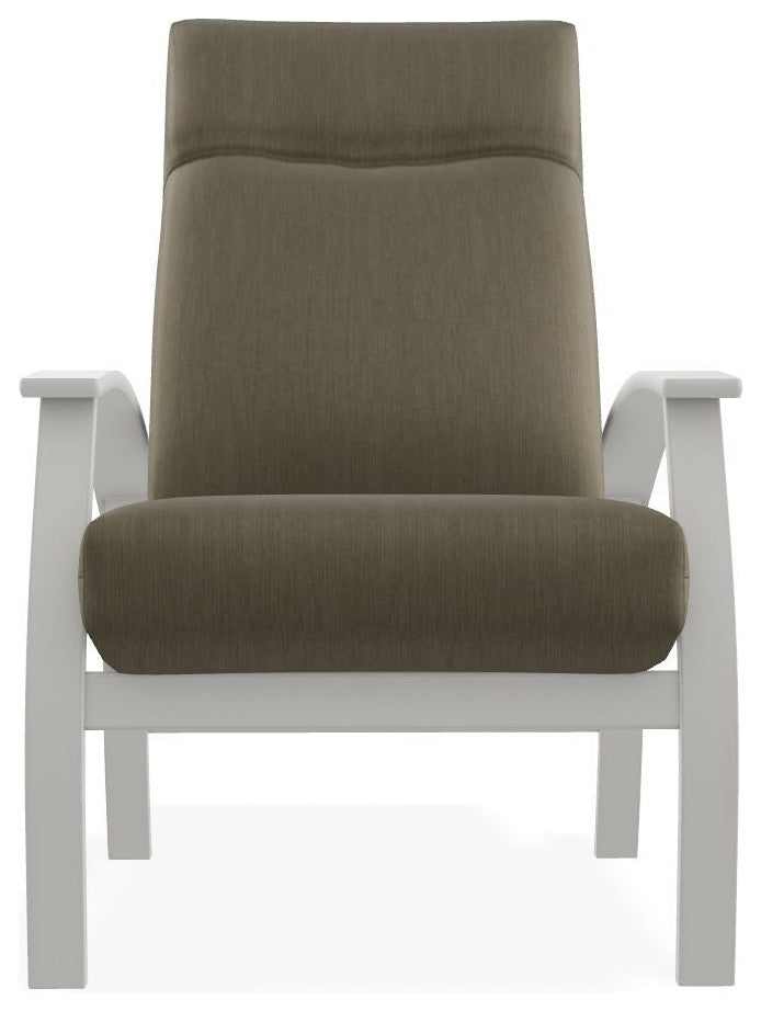 Belle Isle Cushion Outdoor Adjustable Back Chair, Huskie/Snow