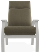Belle Isle Cushion Outdoor Adjustable Back Chair, Huskie/Snow