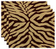 Animal Stripe Geometric Print Placemat, Set of 4, Brown