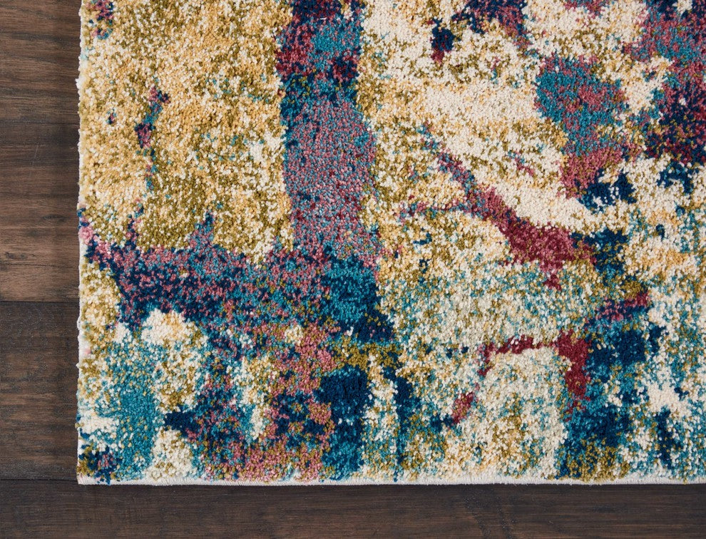 Nourison Fusion Cream/Multicolor Area Rug, 2'2"x7'6"