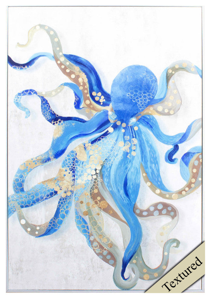 Blue Octopus Wall Art