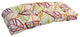 42"X19" U-Shaped Patterned Polyester Tufted Settee/Bench Cushion, Bright Palm