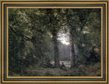 Jean-Baptiste-Camille Corot Souvenir of Ville d'Avray Framed Canvas, 18"x24"