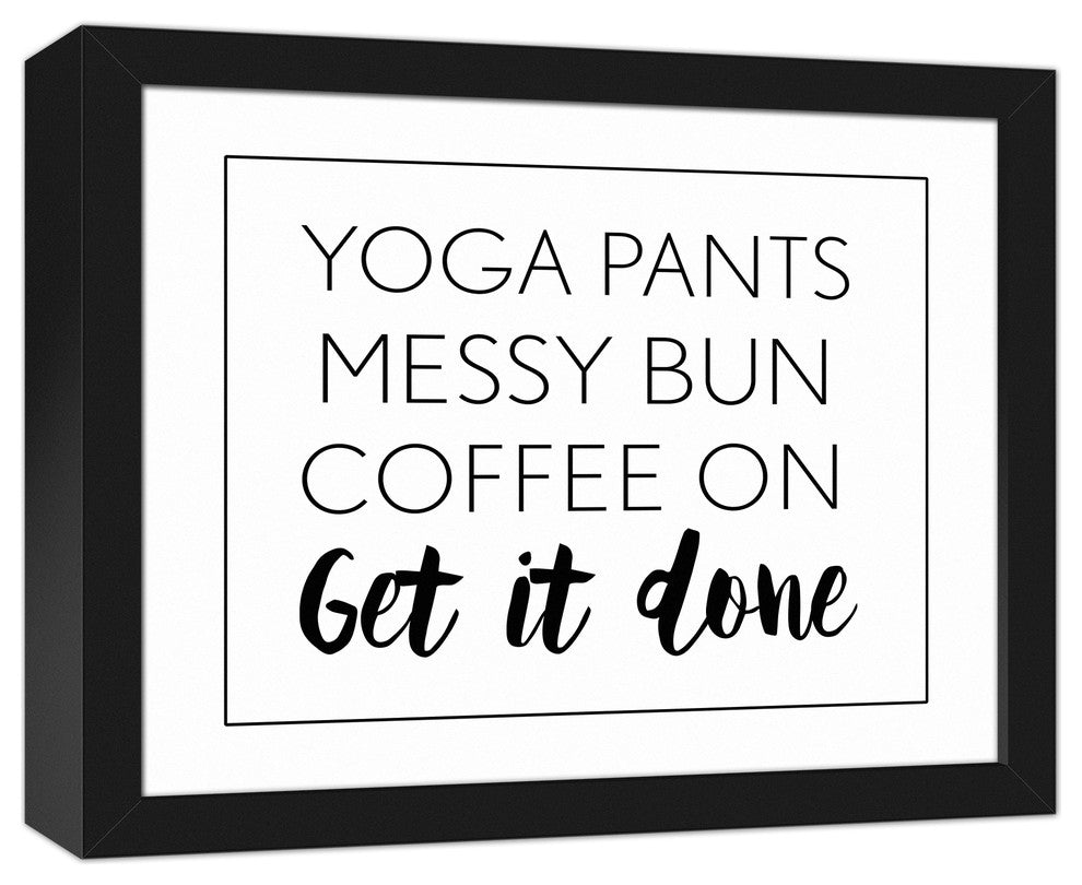 Get It Done 11x14 Black Framed Canvas