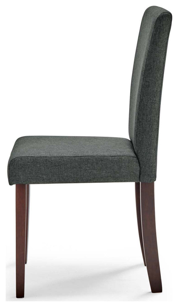 Side Chair and Table Set, Fabric, Drak Brown Gray, Cafe Bistro Restaurant