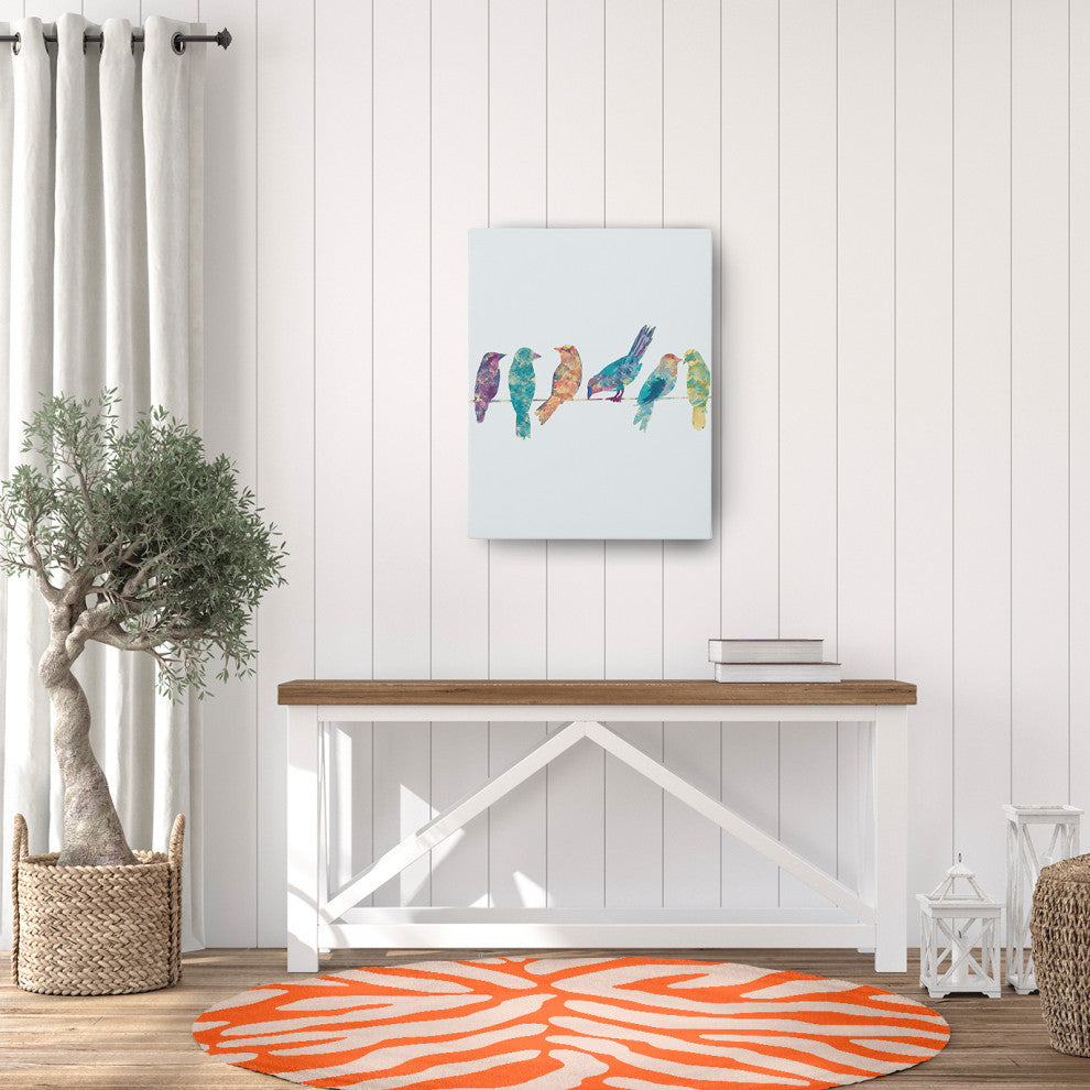 Animal Stripe Spring Chenille Rug, Blood Orange, 5' Round