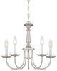 5 Light - 18" Chandelier With Candlesticks