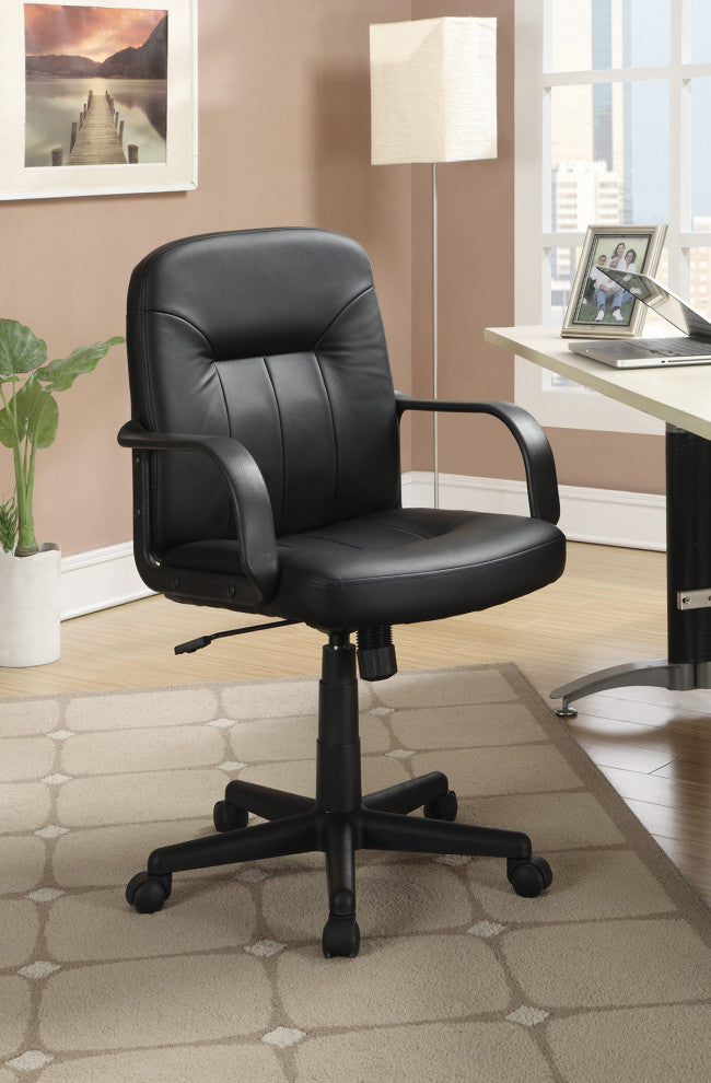 Adjustable Height Office Chair, Black