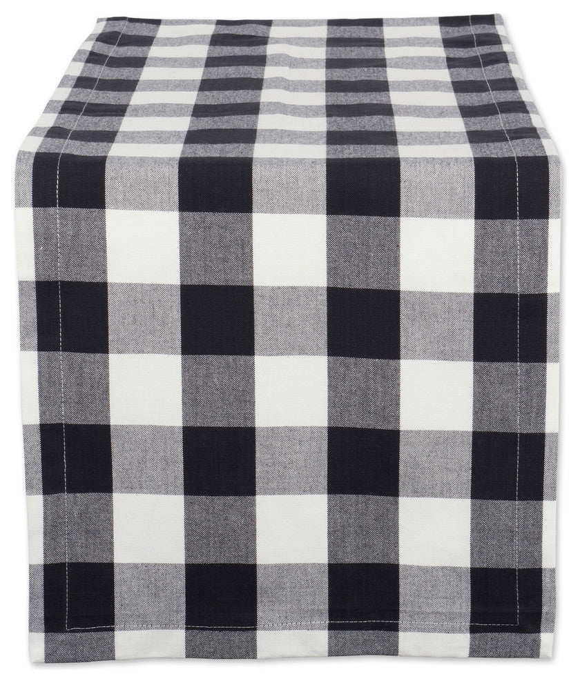 DII Black Buffalo Check Table Runner