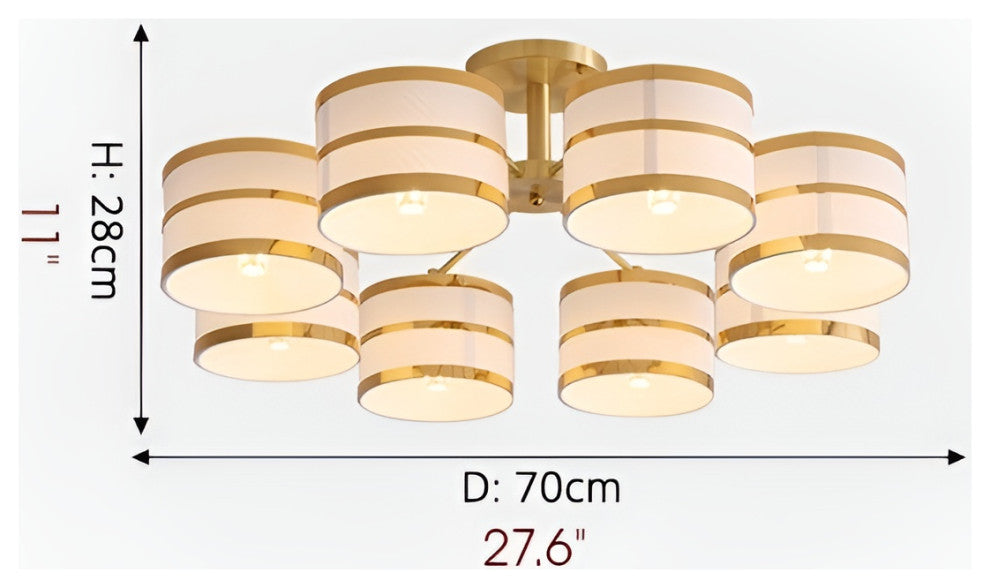 Inarzo | Post-Modern LED Chandelier For Bedroom, Study, Dining Room, 8 Heads