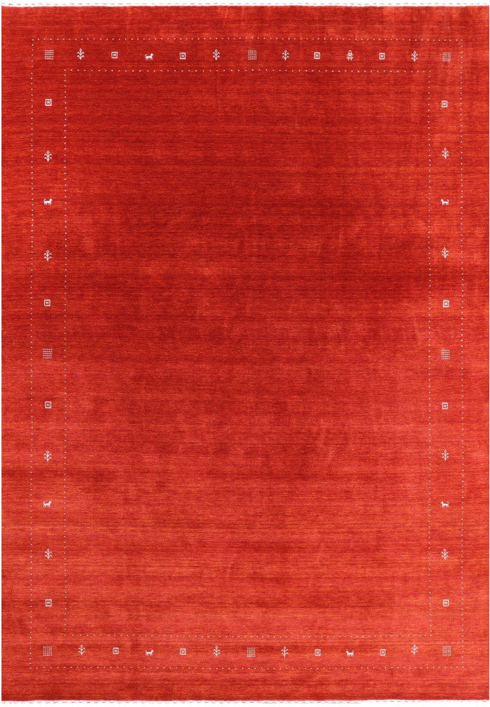 9' 11" X 13' 11" Persian Gabbeh Handmade Wool Rug Q11377