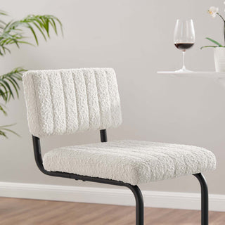 Parity Boucle Bar Stools, Set of 2, Black Ivory