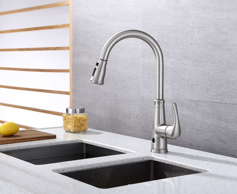Single-Handle Pull-Down Faucet, Brushed Nickel