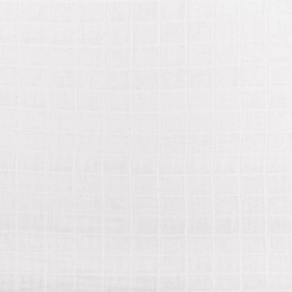 Mini Crib Sheet, GOTS Certified Organic Muslin Cotton, White