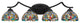Zilo 4 Light Bath Bar, Matte Black Finish, 7" Kaleidoscope Tiffany Glass