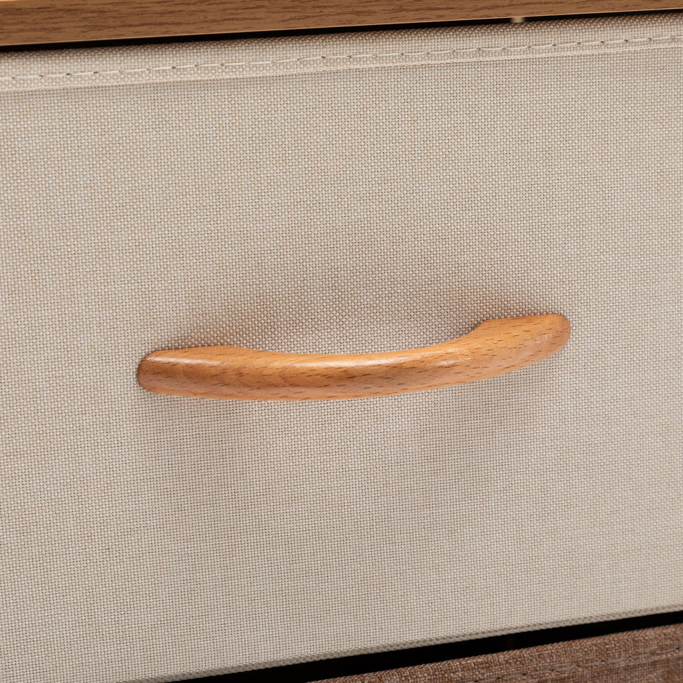 8 Fabric Drawers Steel Frame Double Dresser, Mixed Color