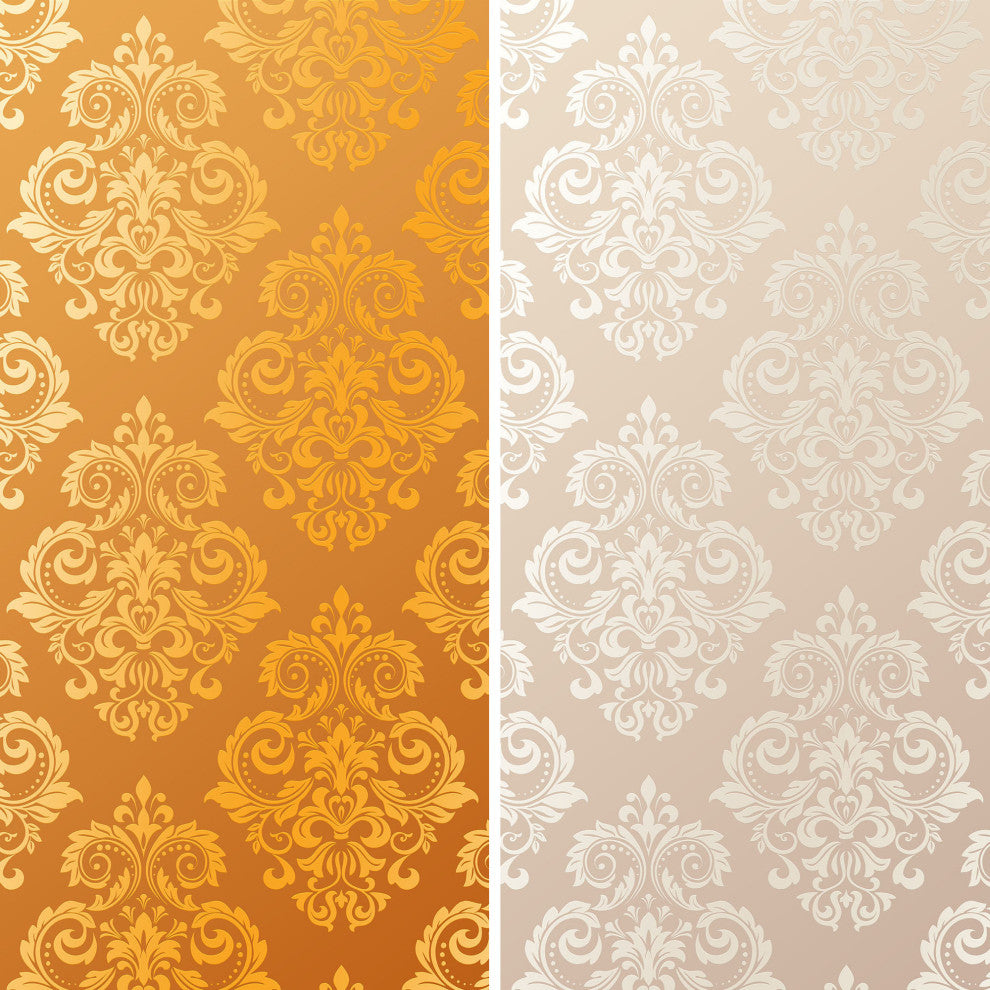 6' Tall Double Sided Baroque Wallpaper Canvas Room Divider