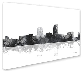 Marlene Watson 'Omaha Nebraska Skyline BG-1' Canvas Art, 16"x24"