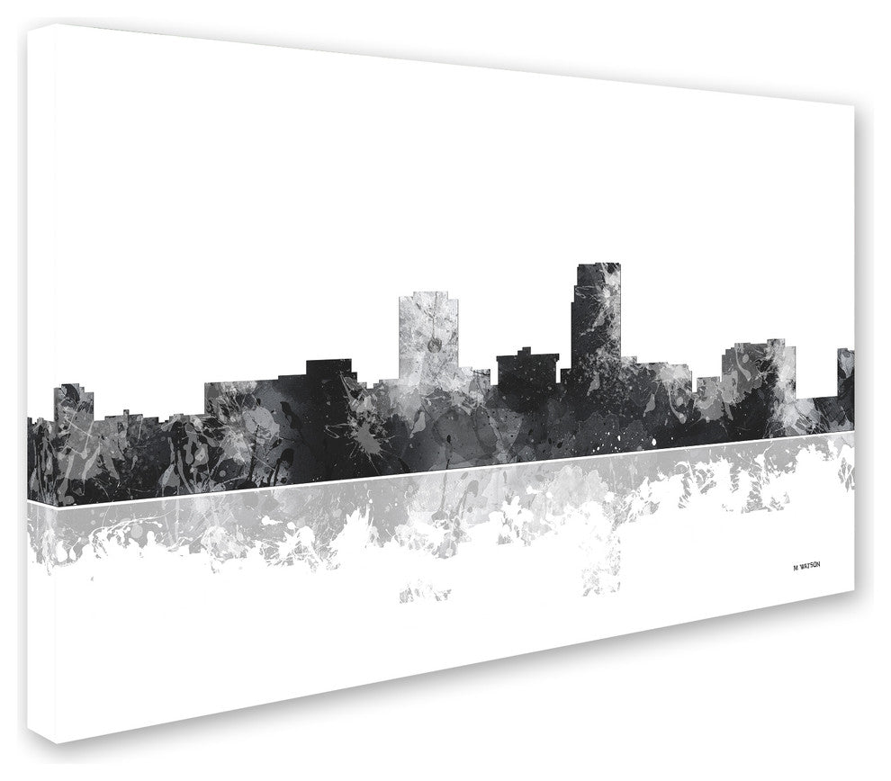 Marlene Watson 'Omaha Nebraska Skyline BG-1' Canvas Art, 16"x24"
