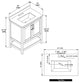 Ove Decors Vegas Single Sink Bathroom Vanity Set With Countertop, White, Antique White, 30"