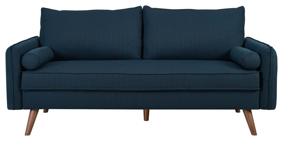 Revive Upholstered Fabric Sofa, Azure