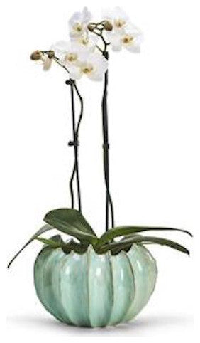 Two's Company Large Celadon Gourd Ceramic Vase