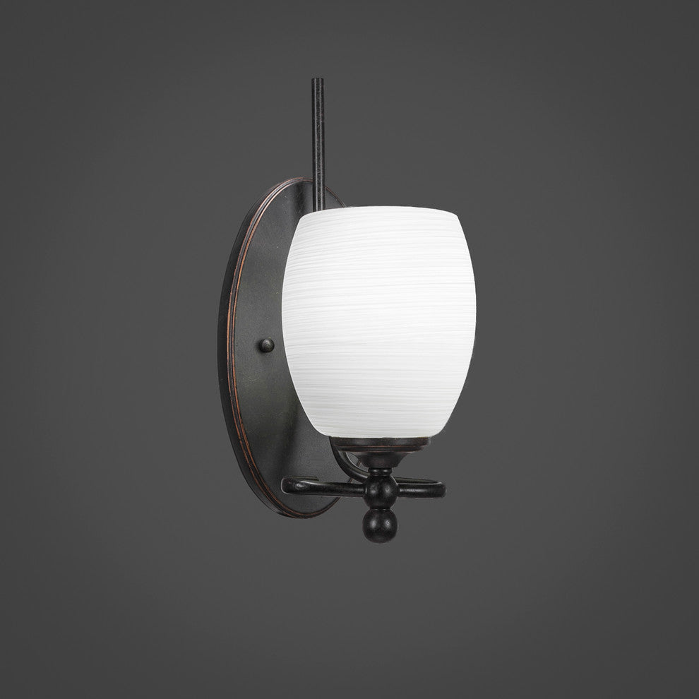 Capri 1-Light Wall Sconce, White Linen