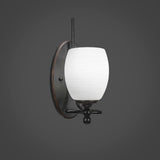 Capri 1-Light Wall Sconce, White Linen
