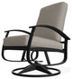 Belle Isle Cushion Outdoor Swivel Rocker, Stone Linen/Black