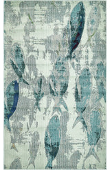 Unique Loom Light Blue Marooned Positano 5'x8' Area Rug