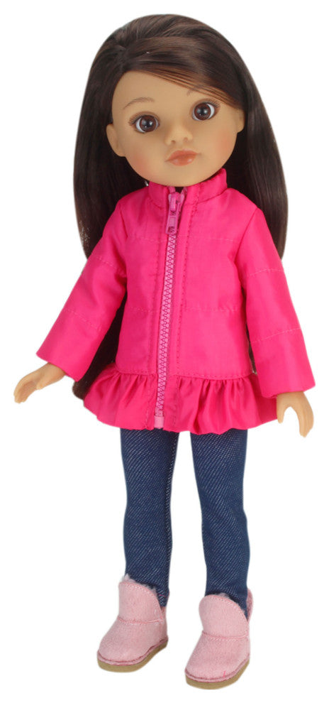 3 Pcs Winter Outfit with Boots for 14.5" Doll