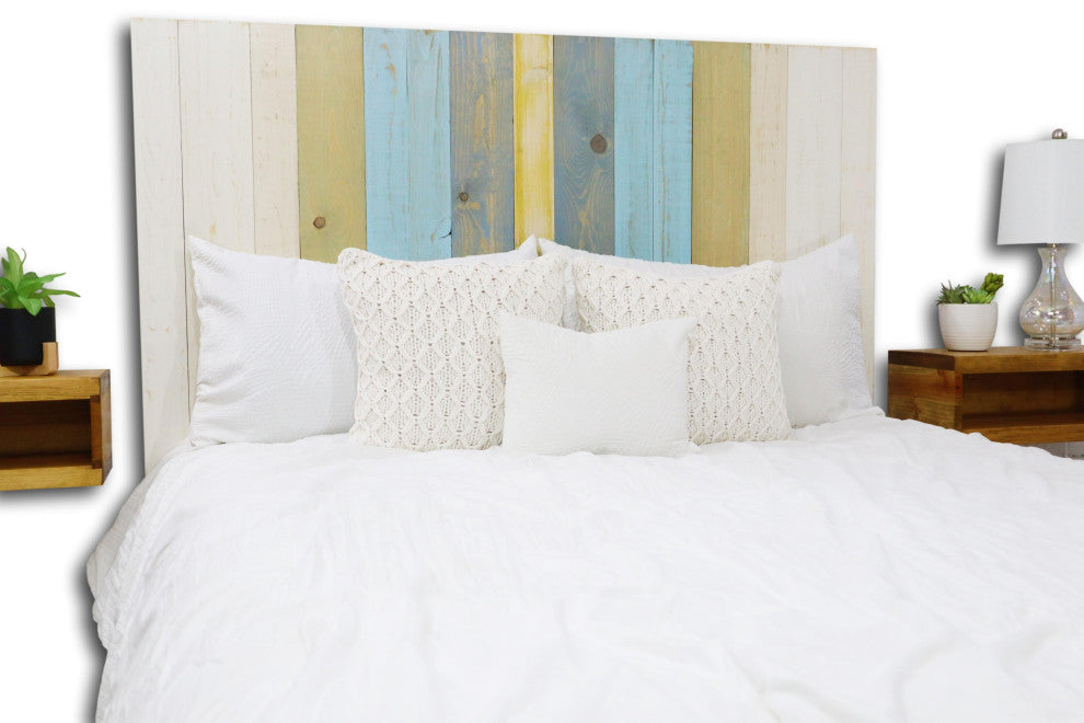 Handcrafted Headboard, Leaner Style, Sunrise Mix, Queen