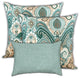 3-Piece Set Seafoam Decorative Indoor Outdoor Zippered Pillow Covers