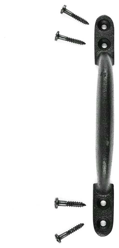 10 Door Pull Black Wrought Iron Pull 6" |