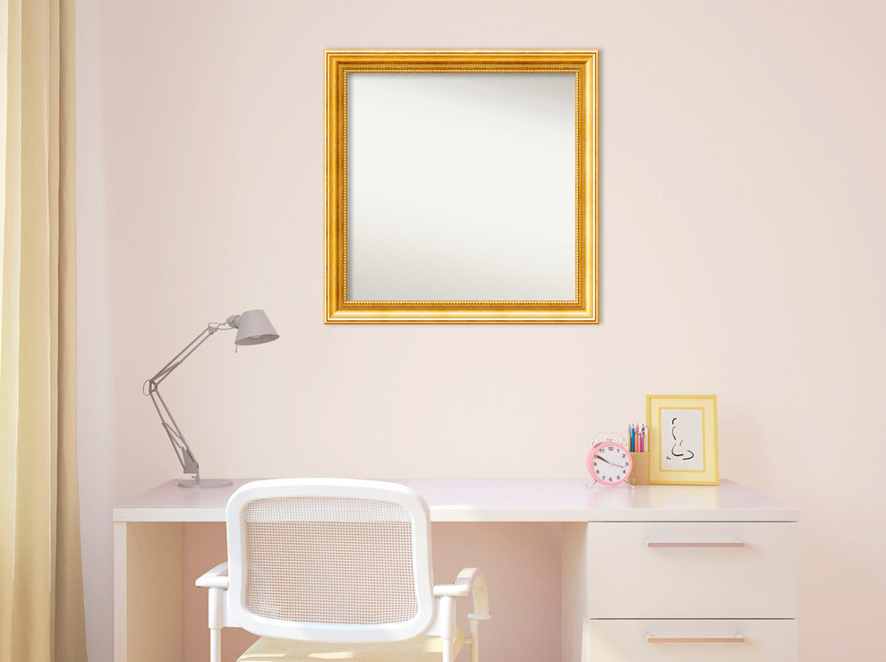 Wall Mirror, Townhouse Gold Wood, 24x24