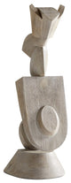 Cyan Medium Protector Sculpture 11295, Weathered Gray
