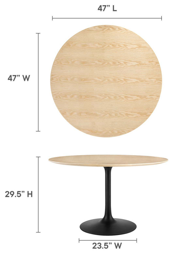 Lippa 47"Wood Dining Table