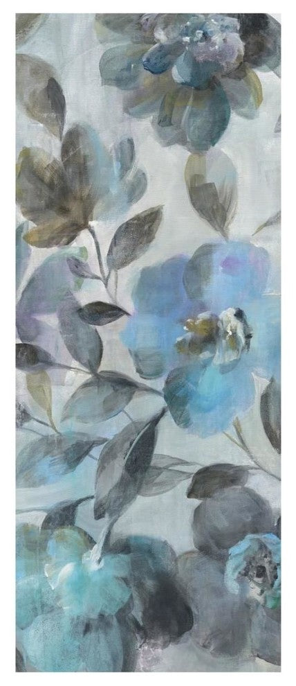 "Twilight Flowers III" Digital Paper Print by Danhui Nai, 14"x32"