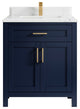 Cambridge 30 Single Sink Bath Vanity in Hale Navy Blue 1.5" Empira Quartz