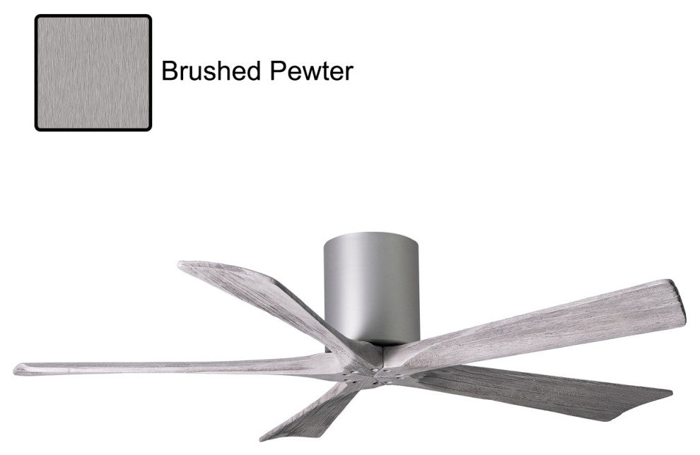 Matthews Fan, Irene-5H Ceiling Fan, Brushed Pewter, 52", Barn Wood