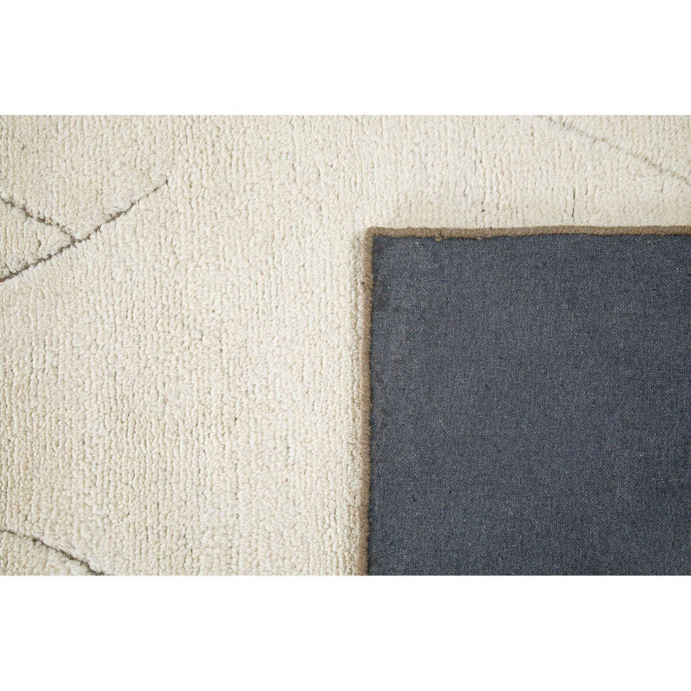 Adab Moroccan Lines Area Rug, Brown, 2'6"x8'