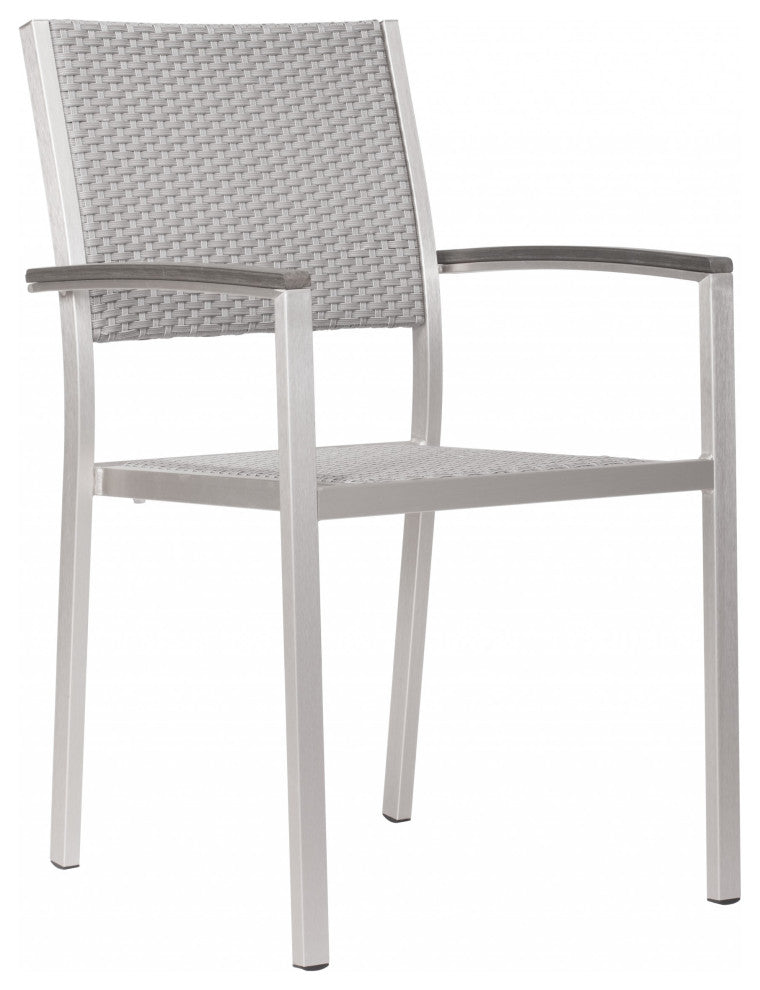 Set of Two Silver Arm Chairs