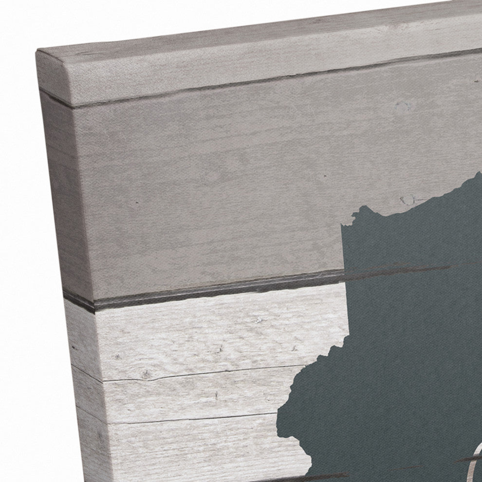 Wisconsin Established 16x16 Canvas Wall Art