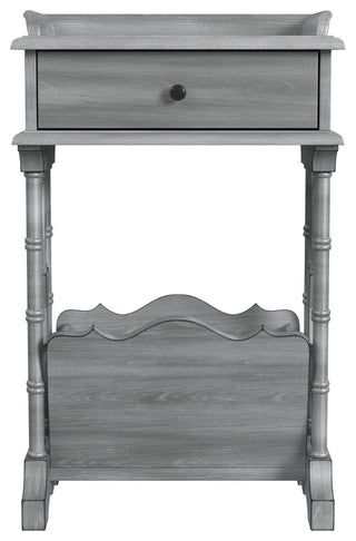 Cummings End Table With Storage, Gray