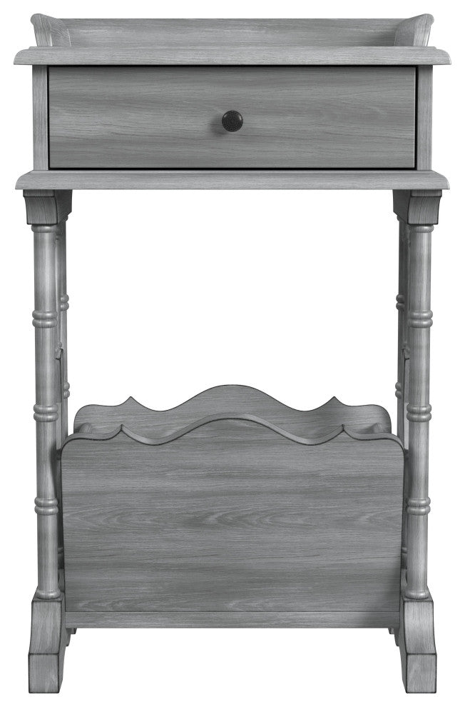 Cummings End Table With Storage, Gray